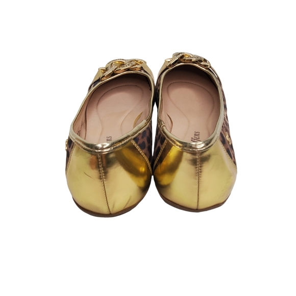 CARMEN STEFFENS Leopard Animal Print Rhinestone Ballet Flats EU 41 US 10 / 10.5 - Picture 4 of 13